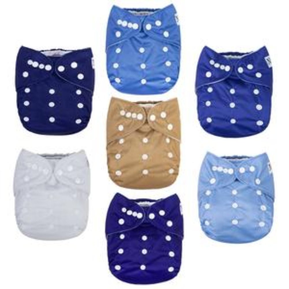 NEW - 7 Nora's Nursery Cloth Diapers + Inserts
